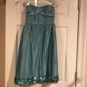 Blue semi formal dress by Melissa Sweet